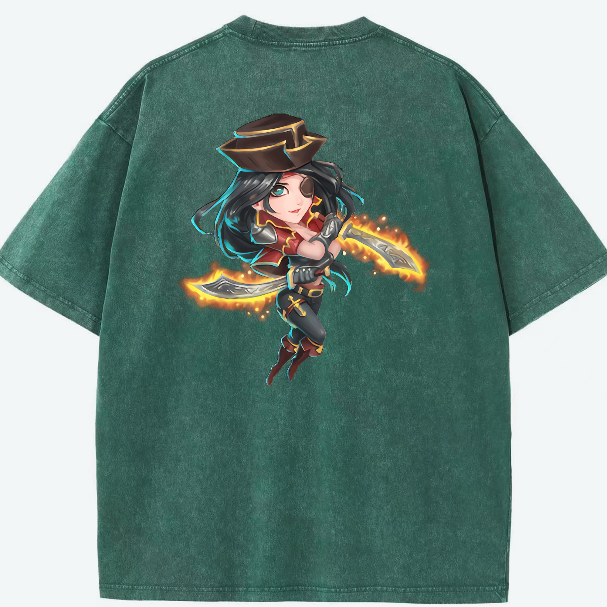リーグ・オブ・レジェンド League of Legends LOL 綿100% ヴィンテージ風 半袖Tシャツ（背面プリント）